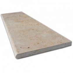 Margelle de piscine / nez de marche en Travertin Turc 1200x330x30mm MIX (beige nuancé) 1er choix