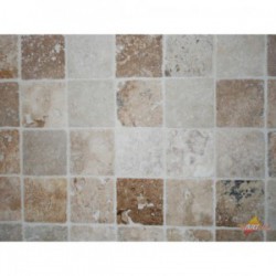 Dalle en Travertin Turc 100x100x10mm MIX (beige nuancé)