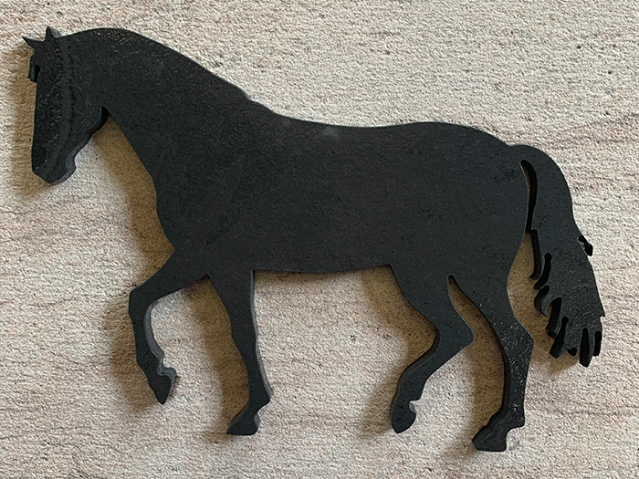 CHEVAL 28x19 cm en Ardoise Noire - Décoration