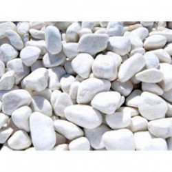 Galets EN MARBRE BLANC En Vrac 60-100 mm EN SAC D E 20 KG