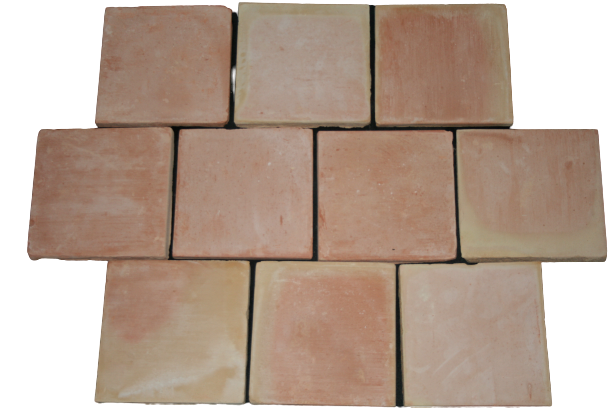 Carrelage Tomette Moulé Main Paille rosé 16x16x1.5 cm | Carrelage pierre naturelle