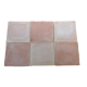 Carrelage Tomette Moulé Main Paille rosé 30x30x2 cm | carrelage pierre naturelle