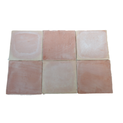 Carrelage Tomette Moulé Main Paille rosé 30x30x2 cm | carrelage pierre naturelle