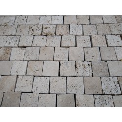 Pavés en travertin Mix 1er choix 150x150x30 mm