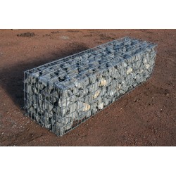 Gabion 2x0.5x0.5 m pré-rempli Calcaire Gris