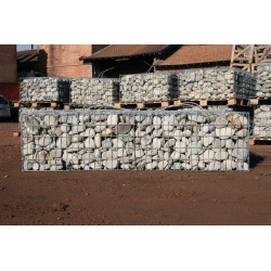 Gabion 2x1x0.5 m pré-rempli galets de Garonne