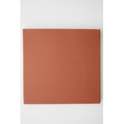 Carreaux terre cuite lisse rouge 27x27x1.6 cm bords arrondis brut