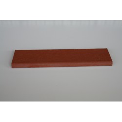 Plinthe en terre cuite lisse rouge 27.2x6.5x1.3 cm brute