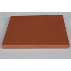 Carreaux terre cuite lisse saumon 28x28x1.6 cm bords arrondis