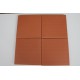 Carreaux terre cuite lisse saumon 28x28x1.6 cm bords arrondis