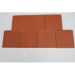 Carreaux terre cuite lisse saumon 20x20x1.4 cm brut