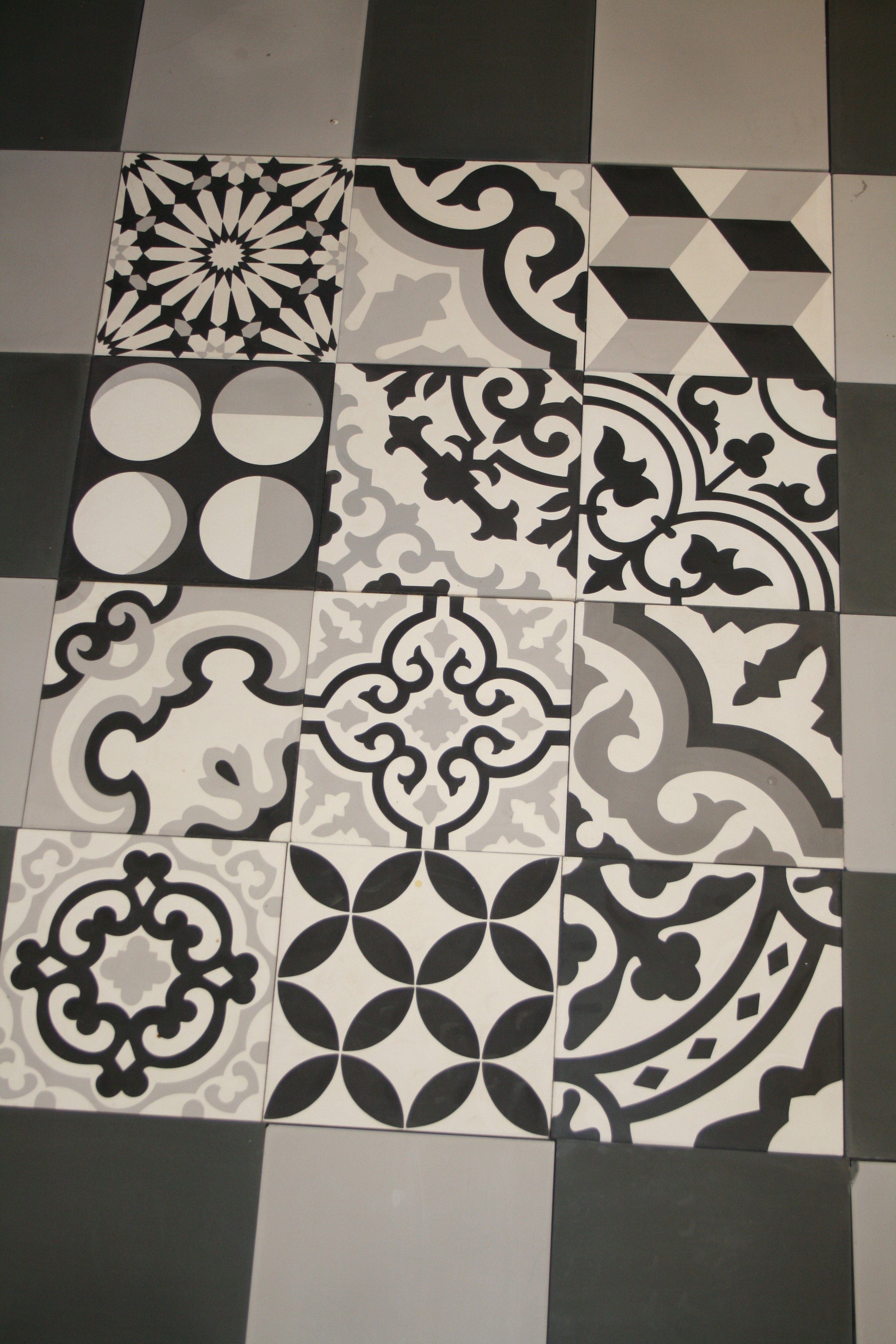 Carrelage Carreaux Ciment Motif Patchwork en 20x20x1.6 cm