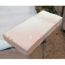 Brique en terre cuite rustique paille rosé 25x12x3.5 cm 