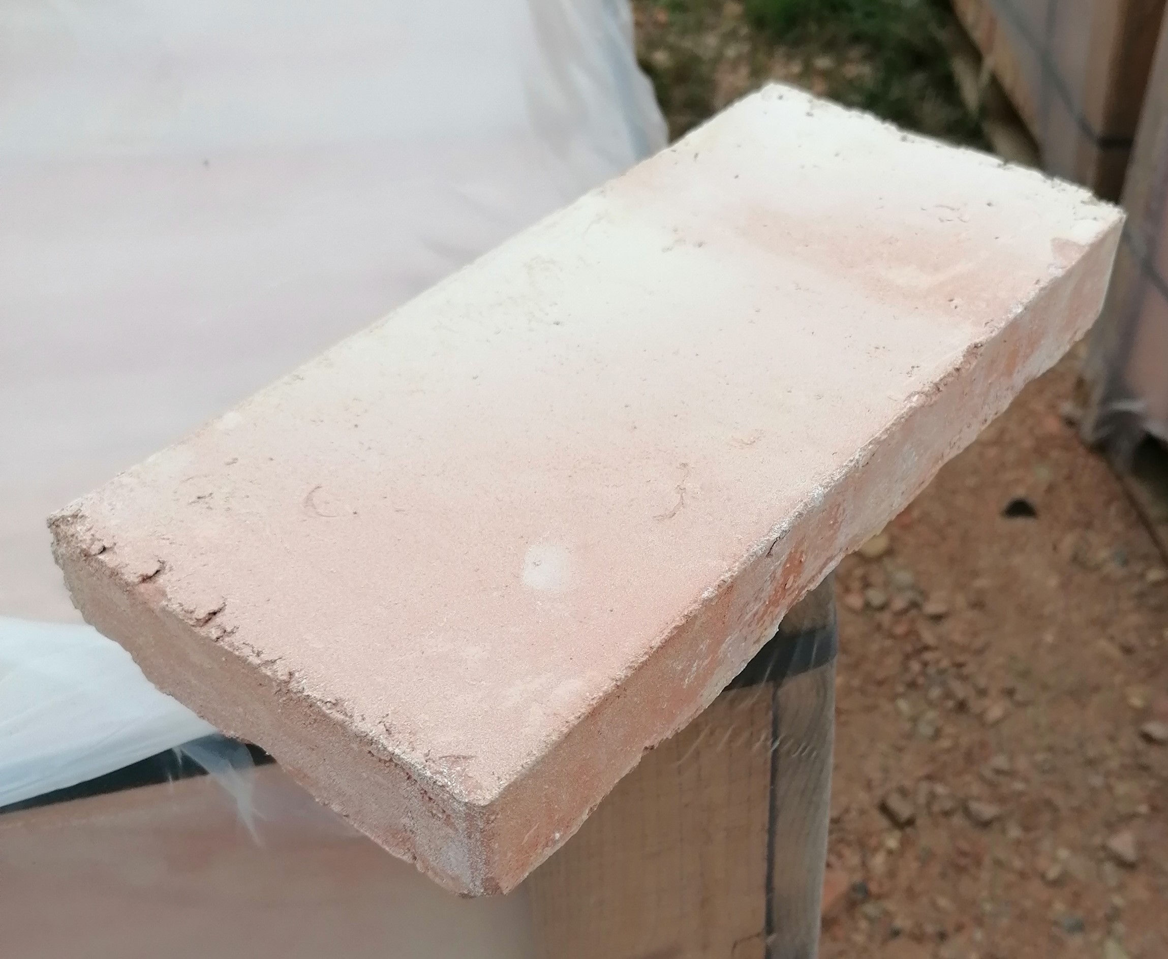 Brique en terre cuite rustique paille rosé 25x12x3.5 cm | Carrelage pierre naturelle