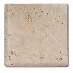 Margelle de piscine angle sortant en Travertin Turc 330x330x30mm mIX (beige nuancé)