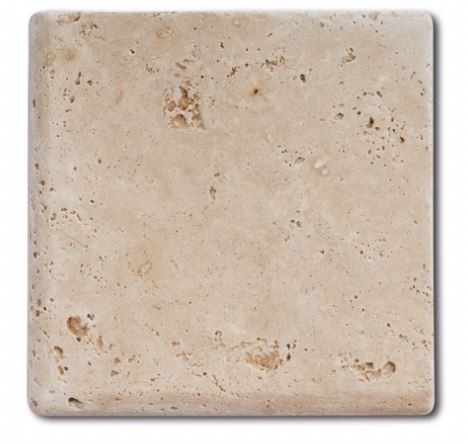 Margelle de piscine angle sortant en Travertin Turc 330x330x30mm mIX (beige nuancé)