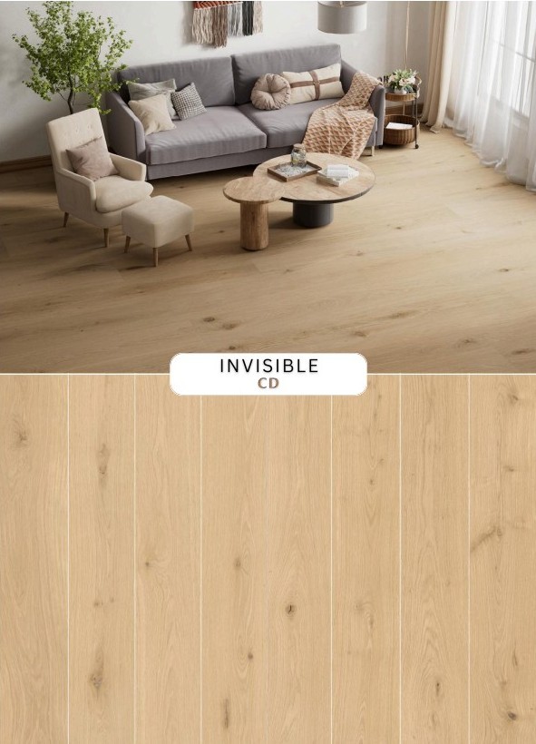 Revêtement de sol 100% recyclable Invisible AB 1830x228x6.2 mm